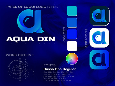 AQUA DIN: Corporate Branding Logo । logotypes । icon. 3d a logo animation app aqua branding branding logo corporate logo design foysalafi graphic design icon illustration logo logo design logodesign logotype minimalistic logo vector wordmark