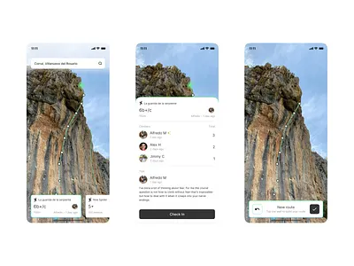 Strava for Rock Climbers climbers climbing design idea ios map mobile rock route strava ui ux