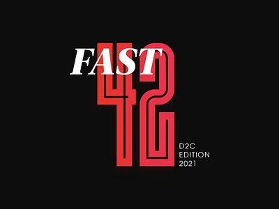 Fast42 Logo branding design illustration logo minimal typography ui ux vector web