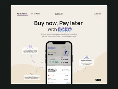 Landing Page - Pay Koko dailyui design landing landing page ui ux ux design