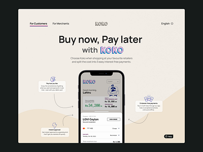 Landing Page - Pay Koko dailyui design landing landing page ui ux ux design
