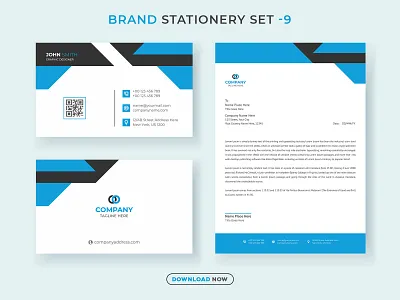 Brand Identity Set and Stationery Design ads banner brand identity branding brandingidentity business business card corporate design flyer template identity letterhead logo minimalist new social stationery vector web banner