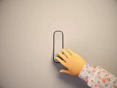 Switch 3d animation baby cartoon change day hand illustration light minimalistic model motion graphics night pajamas render switch texture