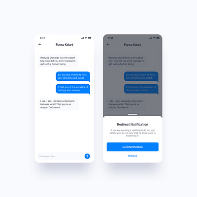 Chat app design ui