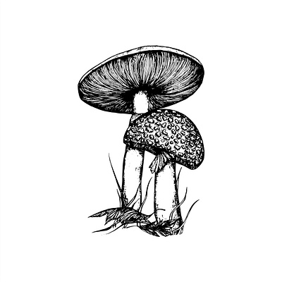 Mushrooms autumn autumnbackground branding design graphic design graphics illustration logo vector