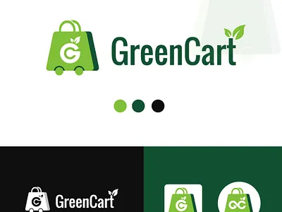 Greencart Logo Design 3d animation branding graphic design greentree logo logo design mamunislam85 motion graphics shopping logo treelogo ui