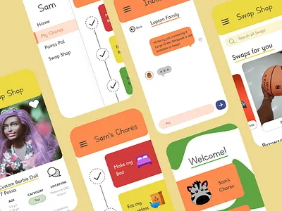 Toy Swapping Marketplace App design ui ux