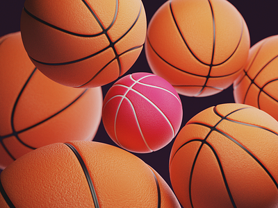 basketballs 3d background basketball basketballs blender blender3d design dribbble graphic design illustration render