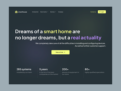 smarthouse / landing page branding digital digital design landing landing page landingpage logo redesign smart smart house uxui web web page webpage