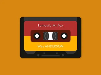 Fantastic Mr.Fox Cassette analogue cassette fantastic mr.fox illustration music wes anderson