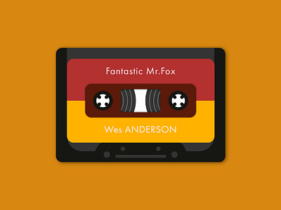 Fantastic Mr.Fox Cassette analogue cassette fantastic mr.fox illustration music wes anderson