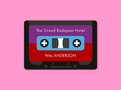 The Grand Budapest Hotel Cassette analogue cassette illustration music the grand budapest hotel wes anderson