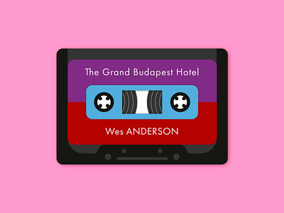 The Grand Budapest Hotel Cassette analogue cassette illustration music the grand budapest hotel wes anderson