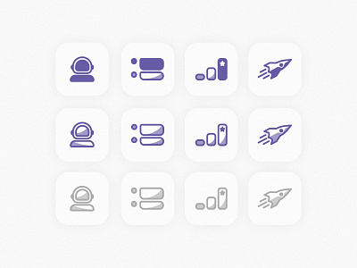 SkyTask app icon set 2d adobe app astronaut bar branding design figma graphic design illustration ios rocket set space texture ui user ux