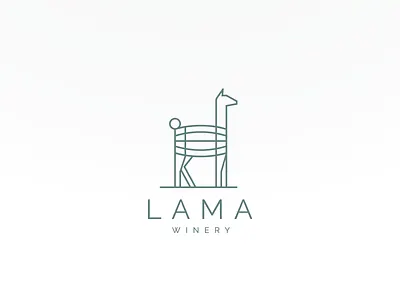 LAMA winery animal logo branding lama lama logo logo luxury logo minimalism modern logo monoline logo winery logo