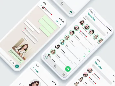 Re-Design WhatsApp ui ux mockup design mobileapps