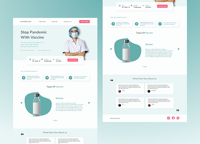 Covid19Vaccine Landing Page branding covid 19 graphic design landing page ui uiux ux vaccine web design website design