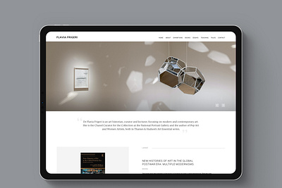 Flavia Frigeri Website art curator design digital exhibition minimal ui ux website