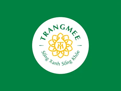 TRANGMEE - Sống Xanh Sống Khỏe - Logo design branding cosmetic design drop flower garden huytuong leaf logo m natural nature oil plant sunflower t tm vietnam