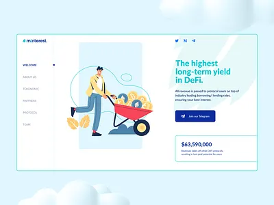 Minterest. UI Design colorfull design graphic design illustration landing shot ui ui design ux webdesign