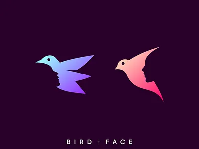 bird with face negative space animal best bird character design dual meaning face hidden meaning icon illustration logo logos monogram negative space pictogram