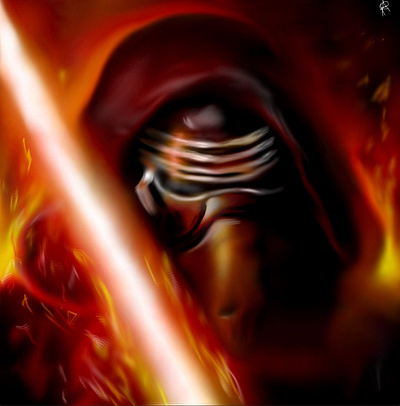 Digital Kylo Ren Drawing app art bensolo dawing digital kyloren starwars