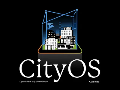 CityOS architecture building city houses illustration operating system os urban