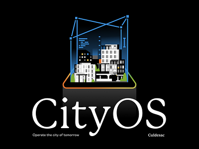 CityOS architecture building city houses illustration operating system os urban