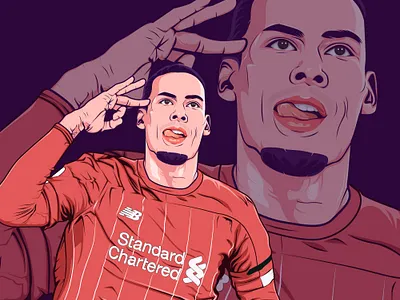 Virgil van Dijk Vector Portrait | Vector Illustration artwork avatar design digitalart face flat graphic design illustration minimal minimalist portrait vector art vector illustration vexel art virgil van dijk