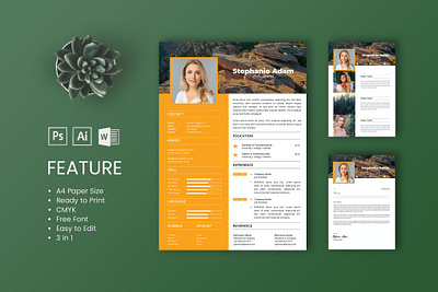 Professional CV And Resume Template clean cover letter cv cv design cv template design downlaod free illustration job job cv minimal minimal resume modern modern resume professional resume resume design resume template simple resume