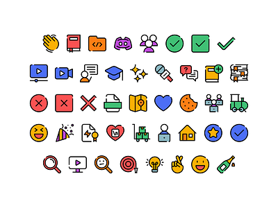 Tutorial icons book check design emoji icon icons illustration minimal minimalism minimalist smile smiley tutorial vector