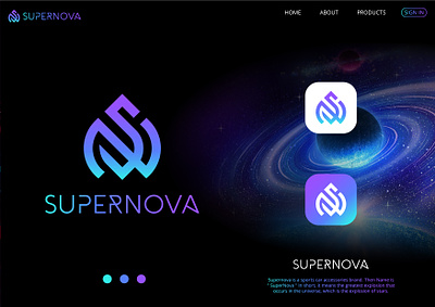 Supernova Brand Identity brand guideline brand identity branding logo logo design modern logo n logo s logo sn logo space logo supernova visual identity