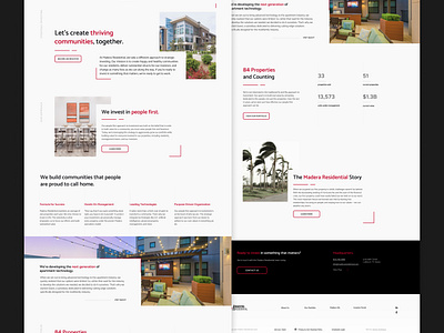 Property Investment Website black design minimal modern propertymanagement red ui ux webdesign website