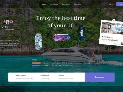 Ship Booking web agency agency landing page booking design education graphic design home homepage illustration landing page landing page design landingpage logo nft ship travel travel landing page ui web design website design