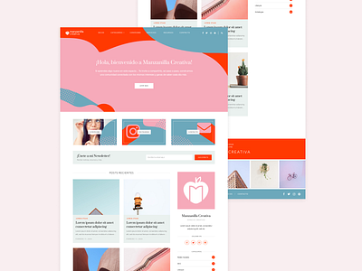 Manzanilla Creativa (Website Blog Design) 1/2 blog blog design colorful ui ui design ux web design website design