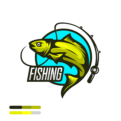 Fishing Logo Design design detailed drawing fish fishing fishing logo fishing stick illustration logo logo design sketch vector