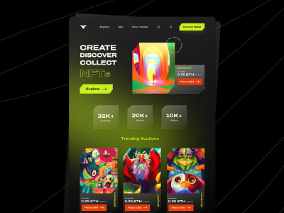NFT Marketplace app design figma nft nft ui ui user interface ux web website