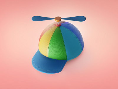 Fun 3d Propeller Cap 3d blender design illustration isometric nft photoshop substance