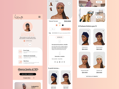 Turbans Online Store colombia ecommerce ui ux web design