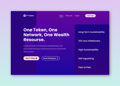 Website Landing Page : Blockchain bitcoin blockchain branding crypto cryptocurrency design eth ethereum graphic design herosection illustration landingpage logo token ui ux ux design vector web design