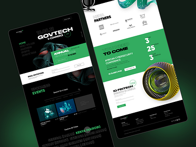 Media agency web deign | main page | UX/UI 3d dark event events green ui ux uxui web designer webdesign website