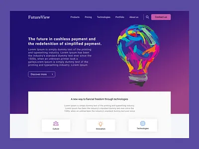 Tech Company Landing Page app branding cash culture design icon illustration innovation logo modern technology typography ui ux vector