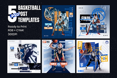 5 Basketball Post Templates basketball template flyer poster basketball