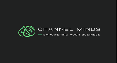 Channel Minds Logo Lockup black black and green brain logo brand identity branding business card corporate branding graphic design illustration logo logo design logo type minimal minimal branding sans serif social logo technology logo ui logo ux logo vector logo