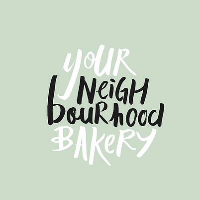 Your Neighbourhood Bakery bakery brand identity branding bread brush pen brush script calligraphy design graphic design hand lettering illustration logo design minimal branding playful typography script writing typography