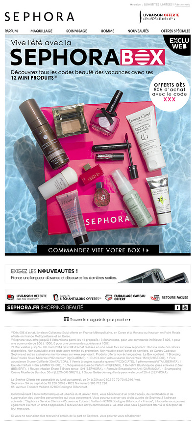 EMAILING - SEPHORA branding design