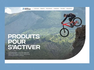 Groupe Boucher - Homepage after effects animation bike header interaction loader mountain bike process prototype reveal sports ui ui design ux web design