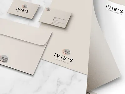Ivie's Mums Yoga - Stationery baby illustration baby logo baby yoga baby yoga branding brand identity brand package brand stationery branding business card design graphic design illustration letterhead logo design minimal branding mother and baby logo stationery typography vector yoga