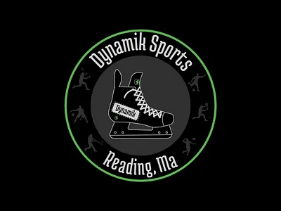 Dynamik Sports primary logo branding graphic design hockey logo sports sports store ui