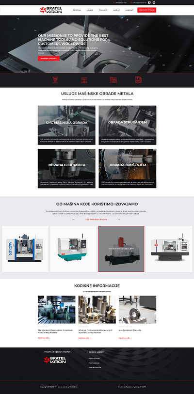 CNC Engineering Website design illustration vector web design